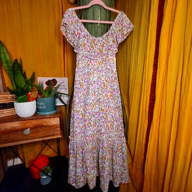 Vintage Bohemian Garden Dress By New Look - Nwot